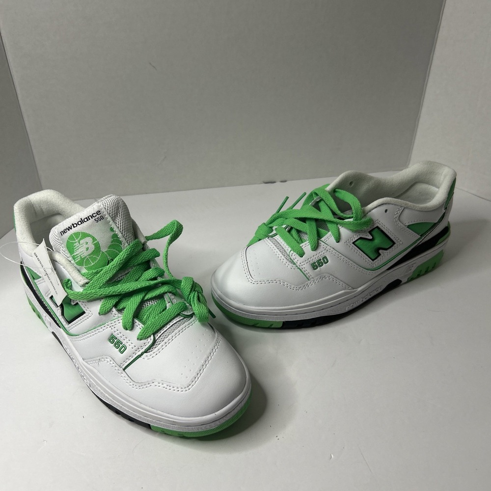 New Balance 550 6 Youth 7.5 Women Lifestyle White/Green |GSB550VG|